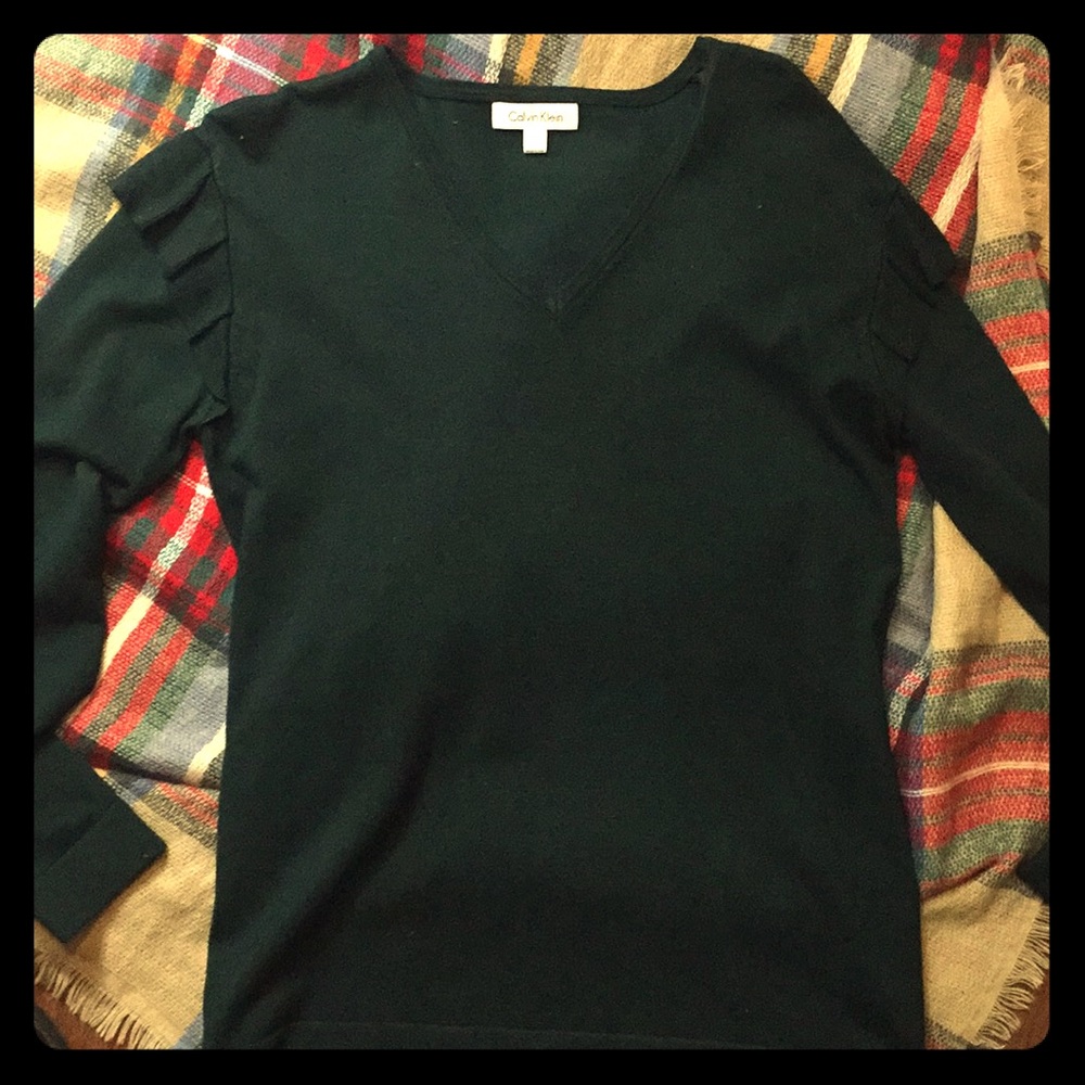 Calvin Klein Ruffled Sweater